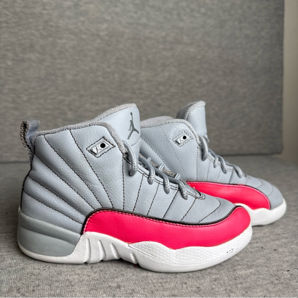 Nike Air Jordan‎ 12 XII Retro PS Wolf Grey Racer Pink 510816-060 Size 12c